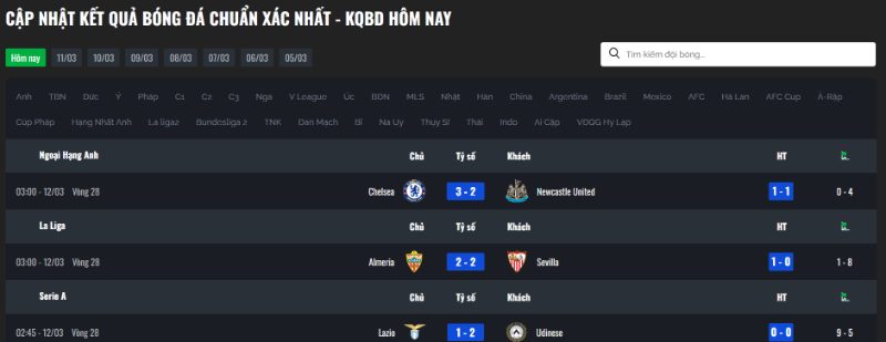 KẾT QUẢ BÓNG ĐÁ 8 Cách xem kết quả bóng đá trực tiếp tại VaoroiTV