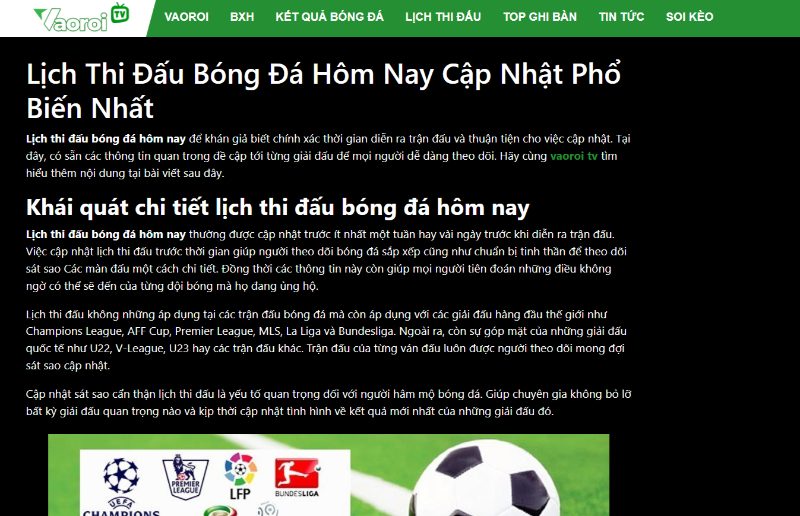 Quy trình kiểm duyệt nội dung tại website trực tiếp bóng đá VaoroiTV 6 Quy trình kiểm duyệt nội dung - Duyệt bài viết